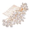 Ammei Headpiece Rose Gold Wedding Hair Comb With Pearls and Crystals Wedding Hair Accessories Bridal Headpiece Or For Parties (Rose God)