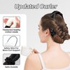 Olaemuo Satin Heatless Hair Curler Set - Overnight Heatless Curls to Sleep in - Heatless Curlers - Heatless Curls Headband - No Heat Soft Hair Curlers to Sleep in - Heatless Curling Rod - Black