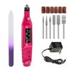 Electric Nail Drill Kit Acrylic Nail File 20000 RPM with 6 Nail Drill Bits Acrylic Nail Gel Remover with a Gift Glass Nail File Nail Polishing Machine Manicure Set