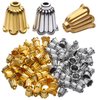 Bead Caps Accessories, 100pcs Flower Spacer Bead Caps Antique Alloy Cone Bead Caps Tassel Ends Cap Jewelry for Bracelet Necklace Earring Crafts Making