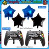 PLHDOR Video Game Birthday Party Decorations,Gaming Happy Birthday Banner Latex and Foil Gamer Balloons TableCloth Stickers Party Supplies for Boys Adults