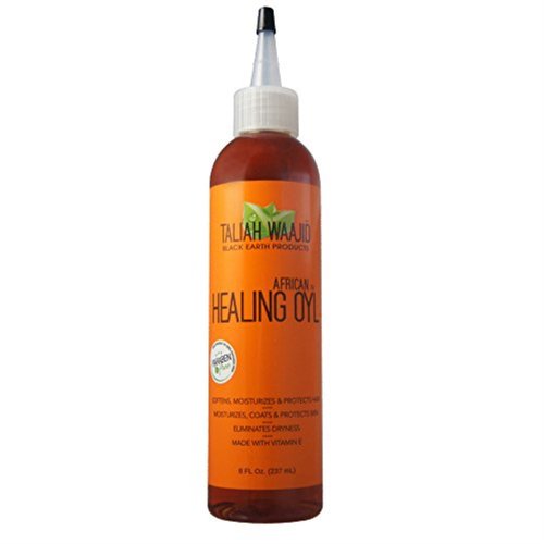 Taliah Waajid Black Earth Products African Healing Oyl | Total Body Oil | Softens, Moisturize, Coats, and Protects Hair & Skin | Infused with Vitamin E, Olive Oil, and Sunflower Oil- 8oz (T128) 4-Pack