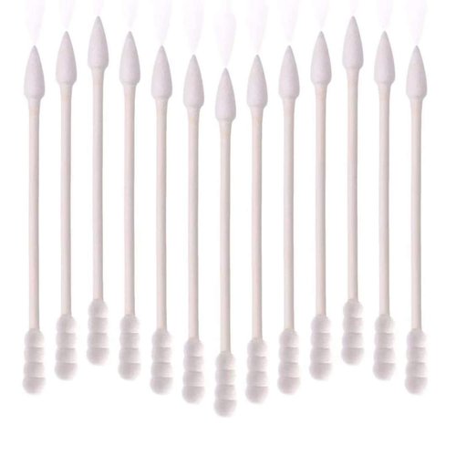Pointed Cotton Swabs, 800 Pieces Precision Tips Cotton Swabs Spiral Head Cotton Buds with Paper Stick for Makeup Cleaning (4 Packs, 200 Pcs, 1 Pack)