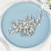 Easedaily Crystal Bride Wedding Hair Comb Silver Rhinestone Bridal Hair Piece Pearl Side Combs Hair Accessories for Women and Girls