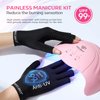 Modelones UV Light for Gel Nails with UV Gloves, 48 W Nail Dryer with 3 Timer Settings, Nail Lamps for Gel Polish, Professional UPF99+ UV Protection Gloves for Nail Art Manicure