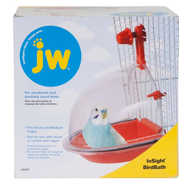 JW Pet Company Insight Bird Bath Bird Accessory, Multicolor