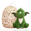 BUALR Dinosaur Stuffed Animal Toys,Dinosaur Plush Figure Toys Small Dino Pterosaur Plush Toys with Big Dinosaur Egg Cute Plush Doll Soft Stuffed Animal Gift for Boys Girls Baby Kids Toddlers (Small)