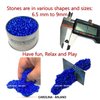 700 PCS Blue Crags Ferrite Putty for Adults Ferrite Stones, Satisfying Fun Fidget Office Desk Toy, Blue Color Beads with Separator Card, Storage Bag & a tin Box, 350gr