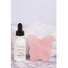 Papillon Organic Rose Quartz Butterfly Gua Sha Facial Tool & Organic Camellia Oil Bundle - Facial Massage, Wrinkle Reducer, Anti-Aging Treatment