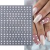 Stars Nail Art Stickers Nail Decals Black White Gold Silver Star Nail Design Sticker 3D Self-Adhesive Star Nail Charm Supplies for Women Girls Acrylic DIY Nail Decoration Accessories 6 Sheets