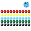 Laviesto 9/16 in Game Replacement Marbles,60pcs Solid Color Game Balls for Chinese Checkers,Aggravation Game,Marble Run,Marble Games(6 Colors)