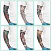 Geyoga 12 Pieces Tattoo Sleeves Set Fake Arm Sleeves Cover Realistic Soft Elasticity Arm Protection for Men Women Working (Schädel Muster)