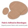 Dealmed Fabric Oval Flexible Adhesive Bandages – 100 Count (1 Pack) Bandages with Non-Stick Pad, Latex Free, Wound Care for First Aid Kit, 7/8" x 1 1/4"