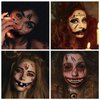 AUOCATTAIL Temporary Face Tattoos Halloween Makeup Kit Horror Zombie Face Stickers Scary Tattoos for Party Costumes Women Girl 9 Sheets