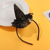 Ecuupas Witch Hat Headband Gold Spider Web Hairband Halloween Party Birthday Hair Decoration for Women Girls Kids Cap Hair Hoop Headdress Head Accessories Head Wear Gifts…