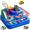 TEMI Boys Toys Car Track, Kids Race Track City Adventurous Car Toy for 3 4 5 6 7 Years Old Boys Girls - Car Toys with 3 Cars, Car Track Toys for Boys Age 3, Birthday Gifts Toys for Boys 3-5 Years Old