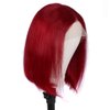 Wiggins Hair Red Bob Wig Human Hair Straight Lace Front Wigs Human Hair Red Bob Wig Human Hair 13x1 T Part Middle Part Straight Red Wigs For Black Women Glueless Wigs Human Hair Pre-Plucked 12 Inch