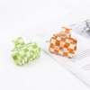 Framendino, 4 Pack Checkered Hair Claw Clips 2" Square Checker Barrettes Medium Cute Hair Jaw Clips Hair Accessories for Women