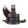 Finally Hair Fiber Concealer - Waterproof Black Hair Loss Solution, Hairline Creator, Eyebrow Enhancer & Beard Filler with Dab-on Shadow Powder