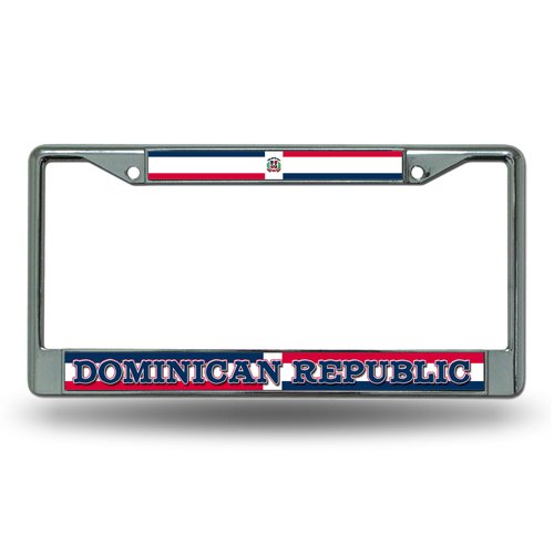 Rico Industries Dominican Republic National Soccer Team Standard Chrome License Plate Frame