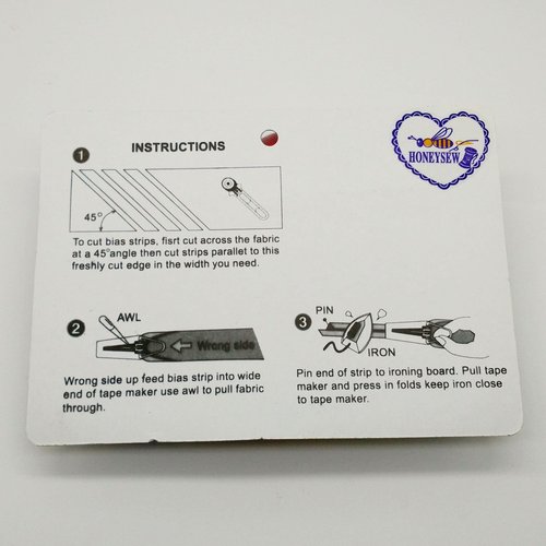 HONEYSEW Bias Tape Maker Set 6MM 12MM 18MM 25MM Sewing Quilting Tools (BTM-4pcs/pack)