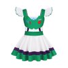 Jurebecia Girls Buzz Dress Lace Ruffle Sleeve Skirt Kids Halloween Costume Cowgirls Princess Dress up Fancy Birthday Theme Party Cosplay Role Play Dress Green Size 6