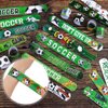 durony 48 Pieces Soccer Snap Bracelets Wristbands Sport Slap Bracelets for Soccer Party Favors Classroom Prizes Birthday Gifts, Soccer Theme