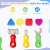 Cinne Toddler Tool Set Age 1-2, Toys for 1 Year Old Boy Gifts, Baby Workbench with Light & Sound, Baby Tool Set with Shape Sorter