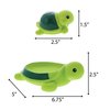 Dollibu Green Sea Turtle Family Animal Bath Squirters 4 Piece Bath Toy Set, Kids Bath Toys for Bathtime & Water Fun, Girls & Boys Floating Cute Animal Rubber Squirt Toys, Pool Toys for Kids