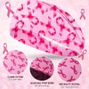 HIFANMM 5pcs Breast Cancer Awareness Headbands Pink Ribbon Elastic Wide Head Band Women Headwraps Non Slip Hair Accessories Sports Running Stretchy Twisted Hair Band