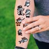 10 Sheets Shark Temporary Tattoos for Kids, Waterproof Shark Tattoos, Cartoon Ocean Animal Designs for Boys and Girls, Cute Beach and Under the Sea Party Favors, Summer Birthday Party Decorations