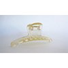 Generic Clear transparent lite golden yellow hair claw clip for fine, thin hair
