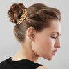 AOZUO 4Pcs Gold Hair Ties Bracelet, Metal Elastic Hair Bands Ponytail Holder Rip Tie Hair Accessories Elastic Rubber Hairband Hair Cuffs for Thick Thin Curly Hair Trendy Gold Bead Jewelry Gift(Gold)