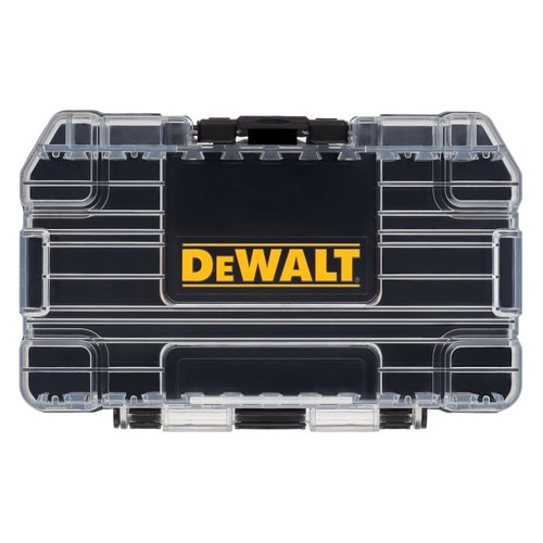 DEWALT ToughCase Tool Box, For Small Parts, 1 Compartment Organizer, Clip Latch For Secure Closing (DWASTCASEBLK)