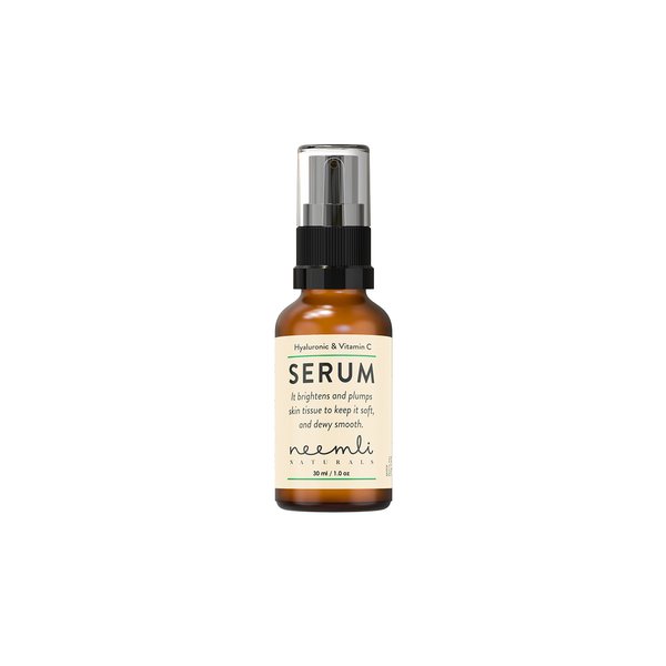 Neemli Naturals Hyaluronic & Vitamin C Serum, Light and Non-Greasy Age-Defying Serum, Brighten Skin Tone, Water Gel Daily Face Moisturizer for All Skin Types, 30ml (Pack of 1)