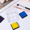 Empty Lipstick Palette 2 Pieces Empty Makeup Palette Empty Lipstick Box Portable Eyeshadow Pan DIY Eyeshadow Powder Blush Lipstick Palette Dispensing Storage Boxes Transparent Container