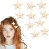 10Pcs Starfish Hair Clips for Women,Mermaid Hair Clips Resin Sea Beach Hair Barrettes Pins,Mermaid Headpiece Beach Shell Hair Alligator Clips for Women Girls