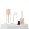 COSIDEA 10pcs 3ml empty lip gloss tubes with wand 0.1OZ Round mini Pink lipgloss tube container for DIY cosmetics packing