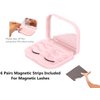 False Eyelash Case Lash Case Organizer Lash Container Box Empty Cosmetic Case Magnetic Eyelashes Storage Box with Mirror , Eyelashes Packaging Travel Storage Box Eyelash Bag(Light Pink)