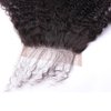 Afro Kinky Curly Lace Closure Human Hair 4"x4"Size Free Part Top Full Frontal Closure Piece with Baby Hair Remy Hair Extension 08"inch