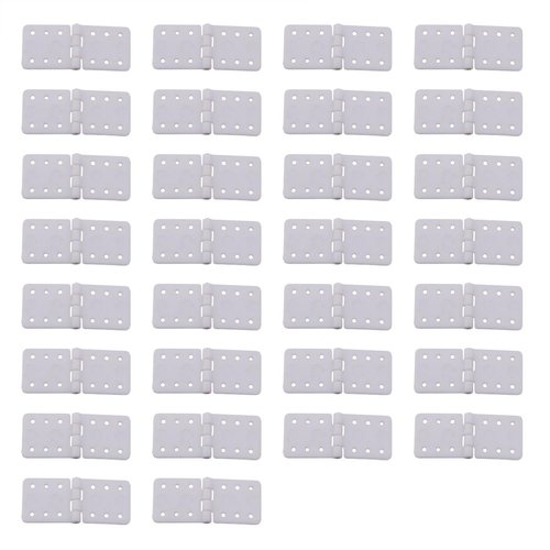 Ruiwaer 30PCS White 24x12 Remote Control Aircraft Hinges Nylon Hinge for RC Airplane Model Airplane Parts Fixed Wing Model