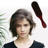 Boar Bristle Hair Brush, Medium Firmness Reinforced Natural Wave Bristles Comb Soft Curly Frizzy Wavy Dry Damaged Hair Hair styling Tools Brown Wood Handle Long Short Thin Fine Firm Hair Men Women