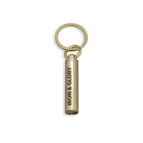 Whistle Keychain - Emergency Survival Whistle for Outdoors, Camping, Hiking and Sports, Brass
