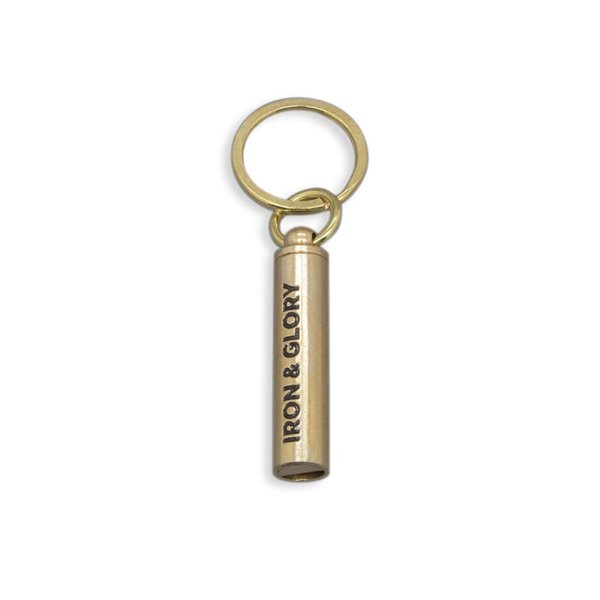 Whistle Keychain - Emergency Survival Whistle for Outdoors, Camping, Hiking and Sports, Brass