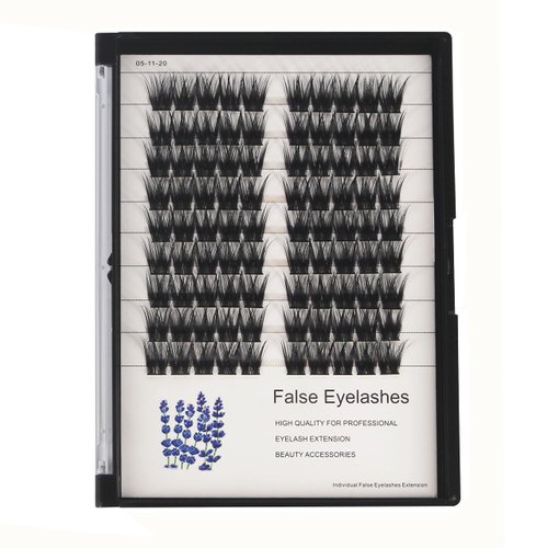 90Pcs 8-18mm Available Grafted Thickness 0.07mm Wide Stem Individual False Eyelashes Dramatic Look Cluster Volume Eye Lashes Extensions (8mm)