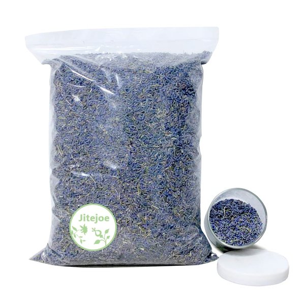 Jitejoe Dried Lavender Flowers, Natural Dried Lavender Buds, Fragrant Dried Lavender Bulk for Drawers and Closets, Wholesale Dried Flowers for Soap, Candle, Sachets, DIY (1 Pound)