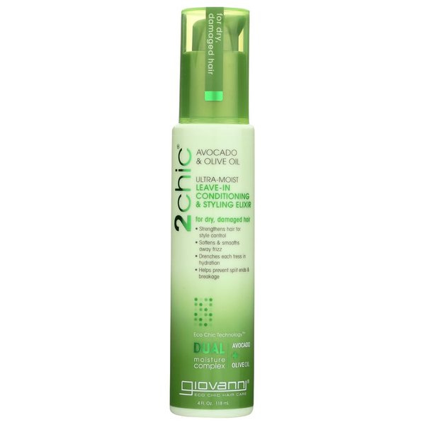 2chic Conditioner Leave in Avocado & Olive Oil Moisture Giovanni 4 Oz Liquid