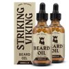Striking Viking Scented Beard Oil Conditioner for Men - Natural Derived Formula with Tea Tree, Argan and Jojoba Oils - Softens, Smooths, and Strengthens Beard Growth (2 Fl Oz (Pack of 2), Vanilla)