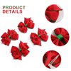 4Pcs Christmas Hair Bows Clips Ribbon Hair Accessories Red Green Xmas Barrettes Party Decorations for Women