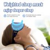 Cooling Gel 3D Sleep Eye Mask-Weighted Blackout Sleep Mask & Cold Compress for Dark Circles, Dry Eyes, and Puffiness - Comfortable, Eyelash-Friendly, Reusable for Relaxing Sleep -Blue
